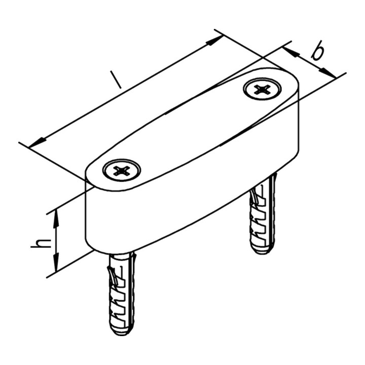 HELM Guide de glissement 316,19,5mm,19,5mm,19,5mm plastique non traité