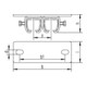 HELM Manchon de recouvrement coulissant 402 D pour rails, acier 400-2