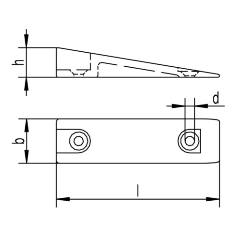 HELM Pièce de pression coulissante 555 L 120mm, l 40mm, h 25mm plastique