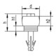 HELM Rouleau de pression coulissant 459 DÜ, diamètre 38,5 mm, plastique-2