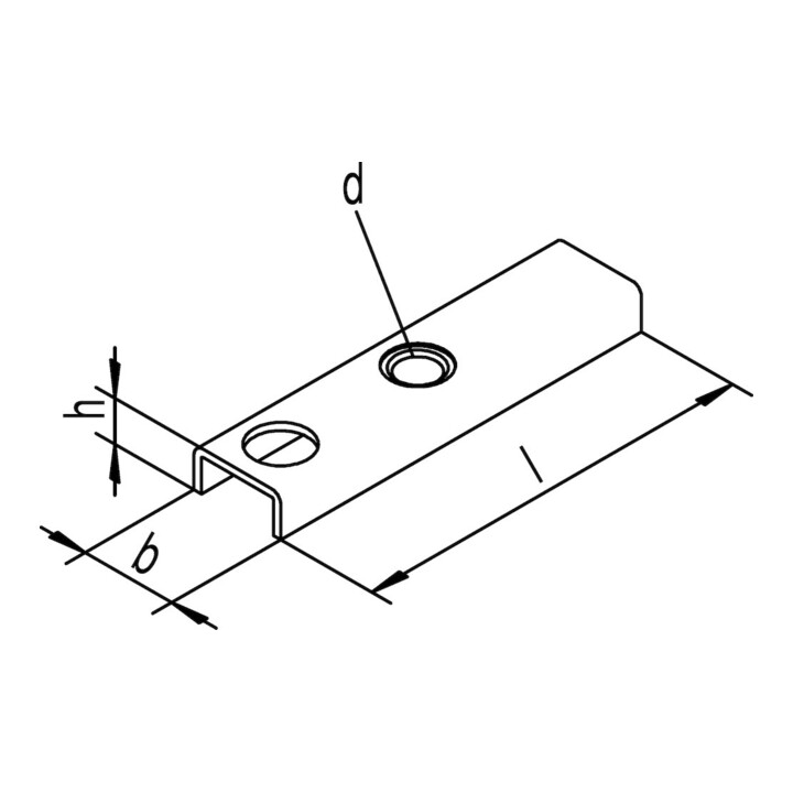HELM Schiebetor-Flansch mit mittig platziertem Gewinde, 393 S Stahl blank
