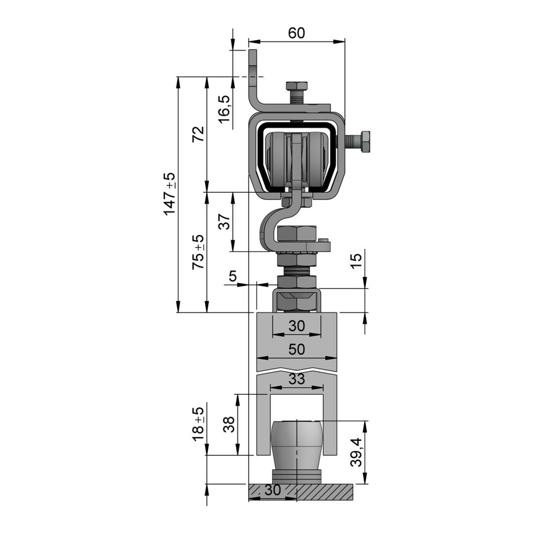 HELM WOELM, ,400, Montage mural, 400 kg, 2000 mm