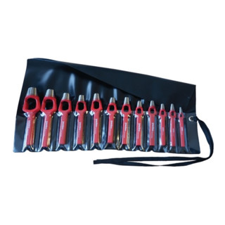 Henkellocheisensatz DIN 7200-A 14-tlg.Rolltasche
