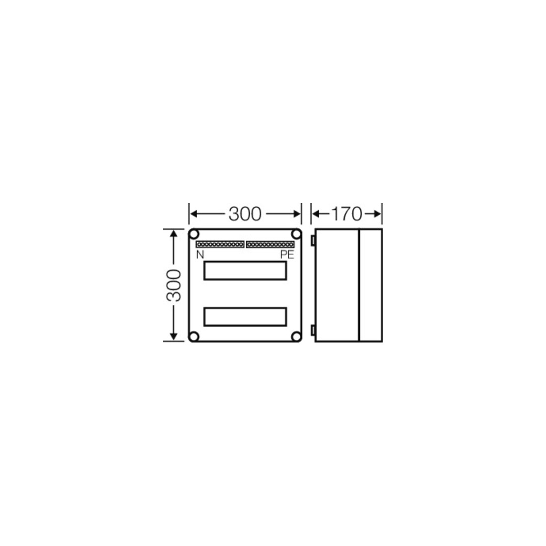 Hensel Automatengehäuse 300 x 170 Mi 1224