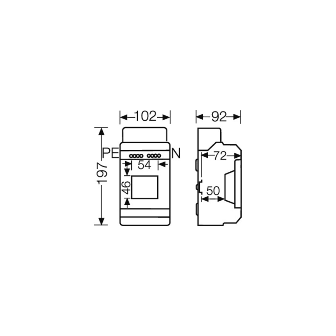Hensel Automatengehäuse 3TE 3x18mm IP65 KV 9103