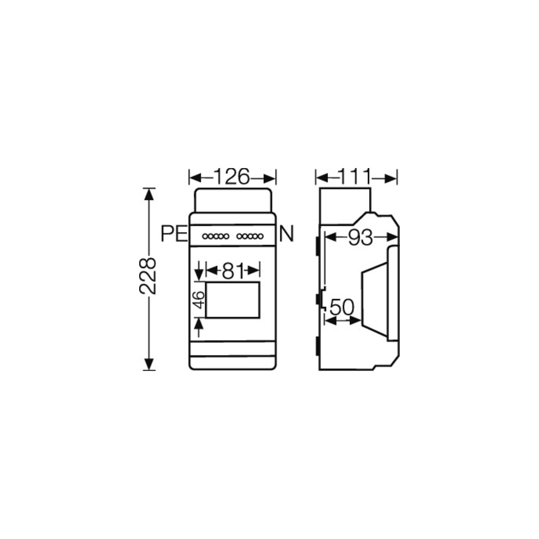 Hensel Automatengehäuse 4,5TE 4,5x18mm IP65 KV 9104