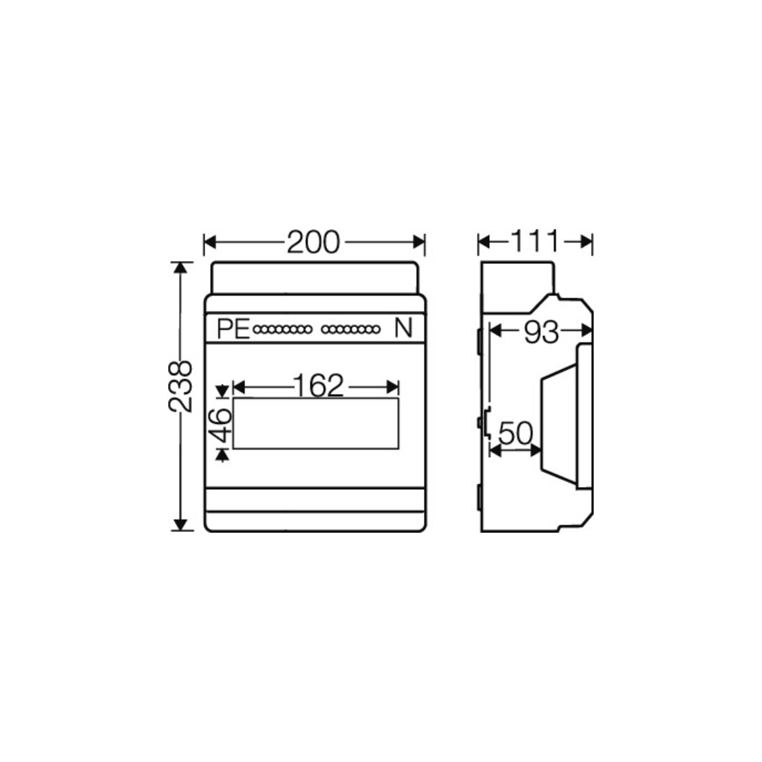Hensel Automatengehäuse 9TE 9x18mm IP65 KV 9109