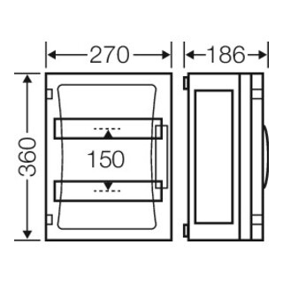 HENSEL Automatengehäuse FP 1249 24 Teilungseinheiten