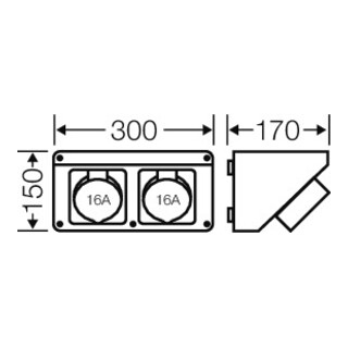 Hensel Boîte de connexion 2xCEE 16A 5p 400V 6h CB 11