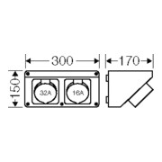 Hensel Boîte de connexion Mi 32A, 5p, 400V, 6h CB 12-4