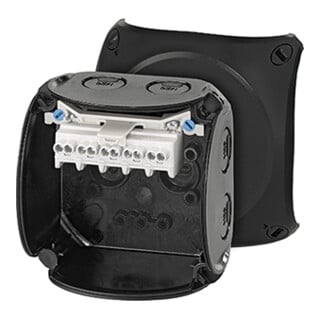 Hensel Boîte de dérivation câble 1,5-2,5 5 pôles noir KF 0202 B
