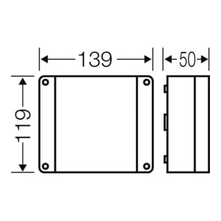 Hensel Boîte de dérivation câble 1,5-2,5 mm² 3p. 4 mm² DP 9222