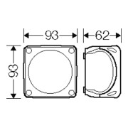 Hensel Boîte de dérivation câble 1,5-2,5 mm² triphasée WP 0202 B-4