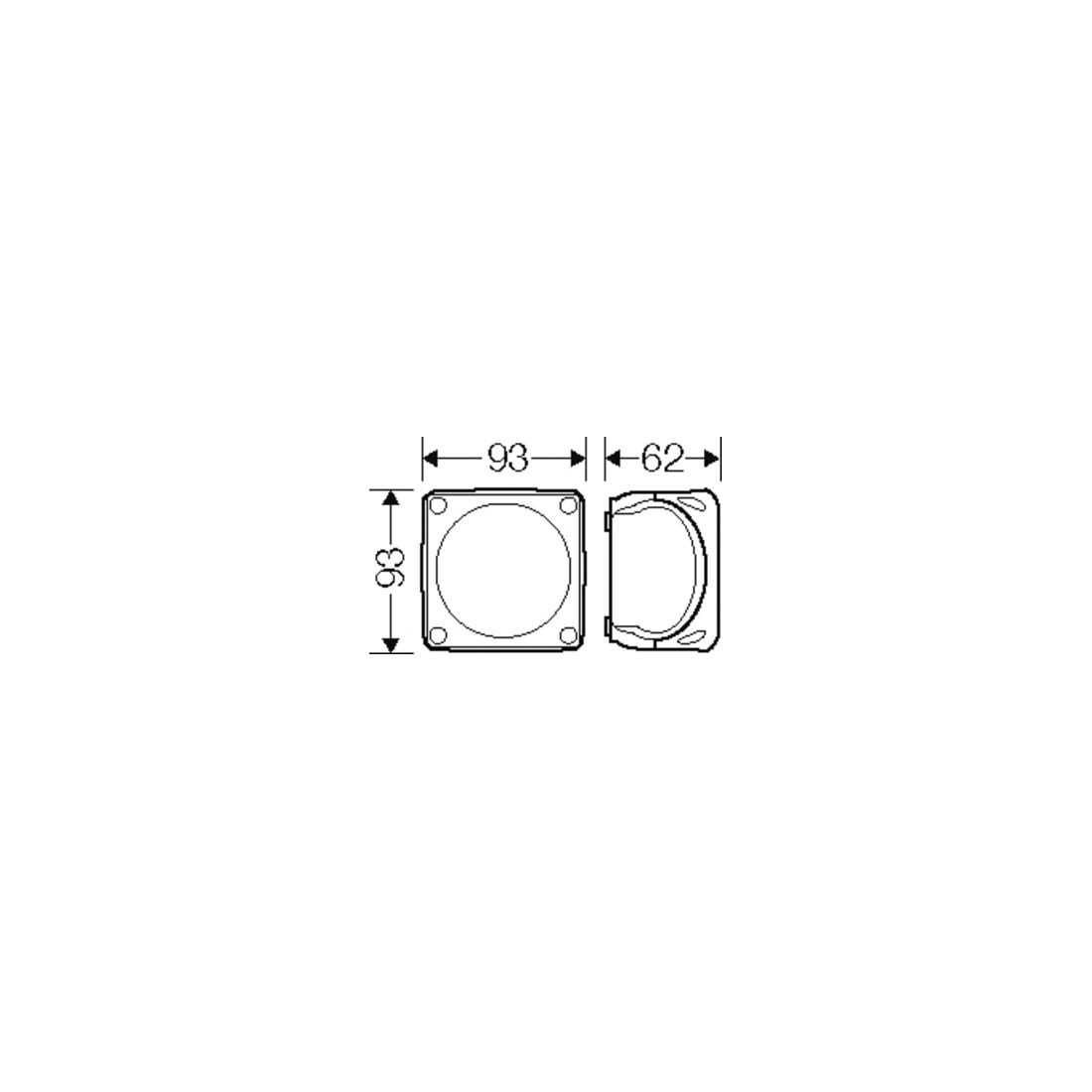 Hensel Boîte de dérivation câble 1,5-2,5 mm² triphasée WP 0202 B