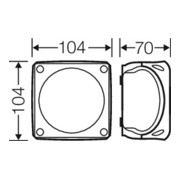 Hensel Boîte de dérivation câble 1,5-4qmm triphasée WP 0404 G-5