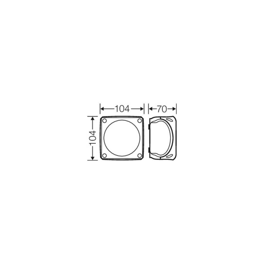 Hensel Boîte de dérivation câble 1,5-4qmm triphasée WP 0404 G