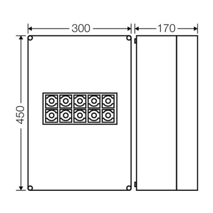 Hensel Boîte de dérivation câble 16-150qmm 3ph. 5p K 1205