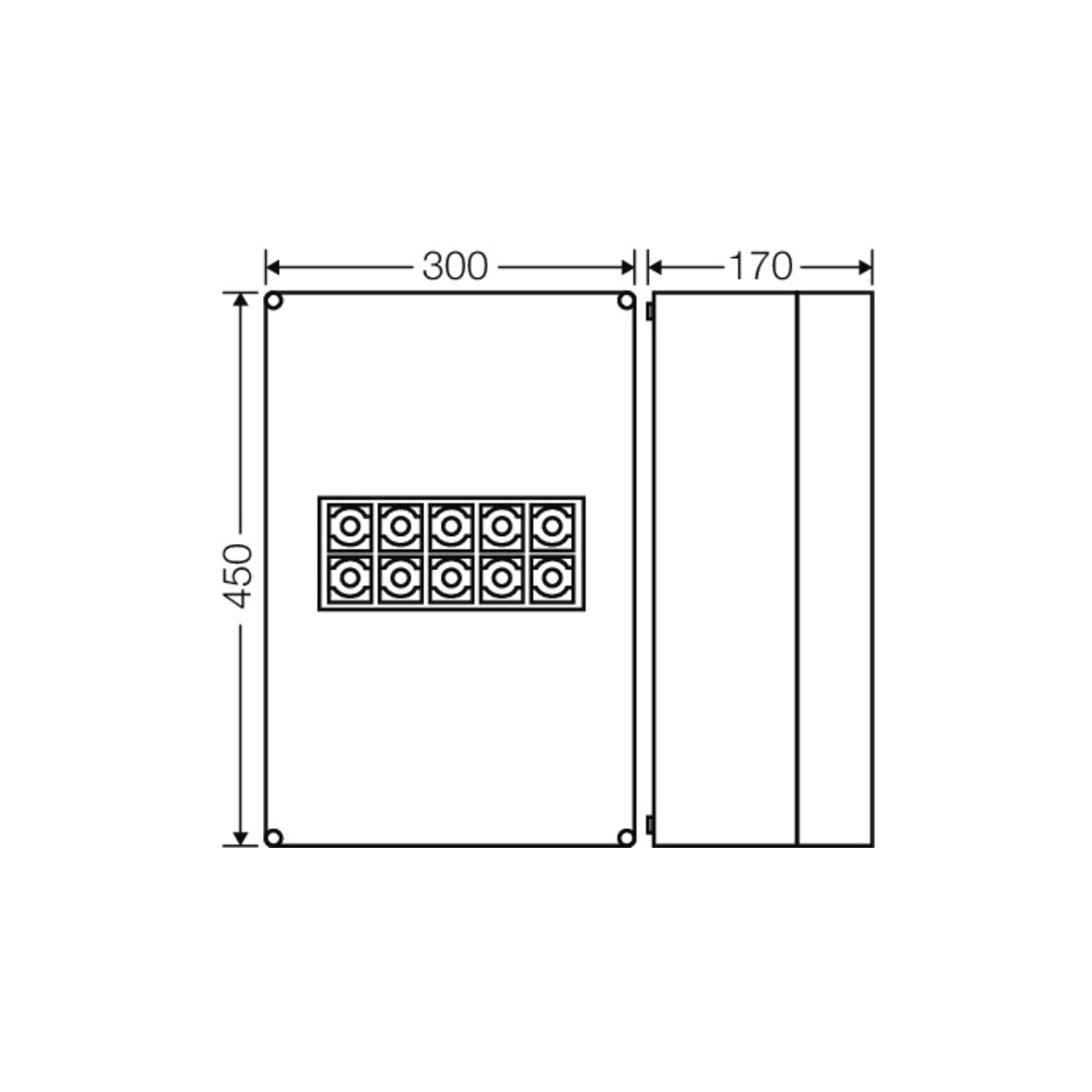 Hensel Boîte de dérivation câble 16-150qmm 3ph. 5p K 1205