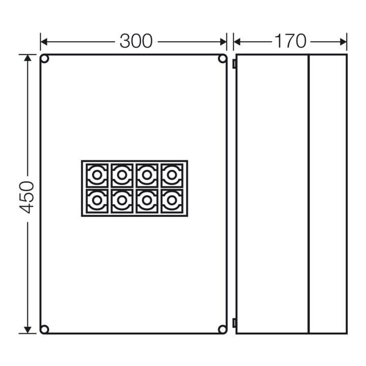HENSEL Boîte de dérivation câble 16-70qmm 3ph. 4p K 7042