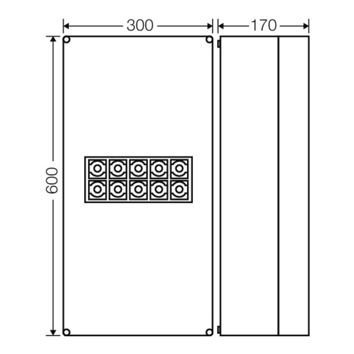 Hensel Boîte de dérivation câble 25-240qmm 3ph. 5p K 2405