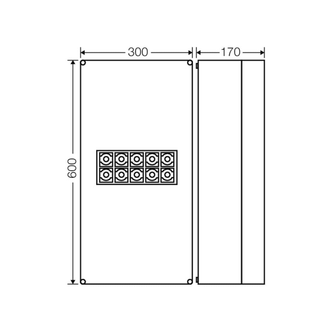 Hensel Boîte de dérivation câble 25-240qmm 3ph. 5p K 2405