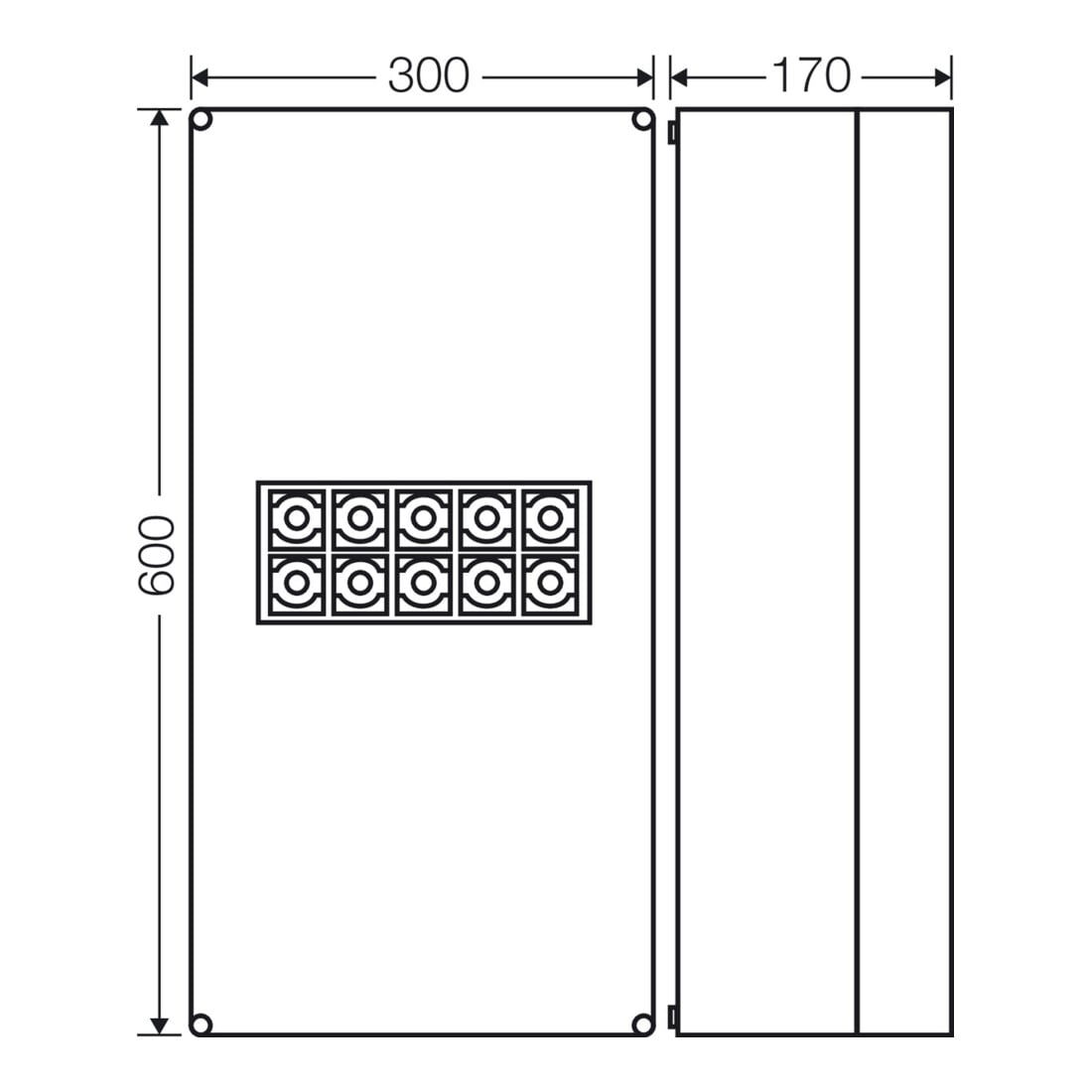 Hensel Boîte de dérivation câble 25-240qmm 3ph. 5p K 2405