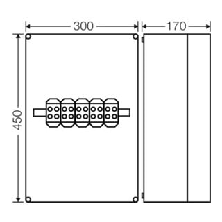 HENSEL Boîte de dérivation K 9951 6-95qmm 3 phases 5 pôles