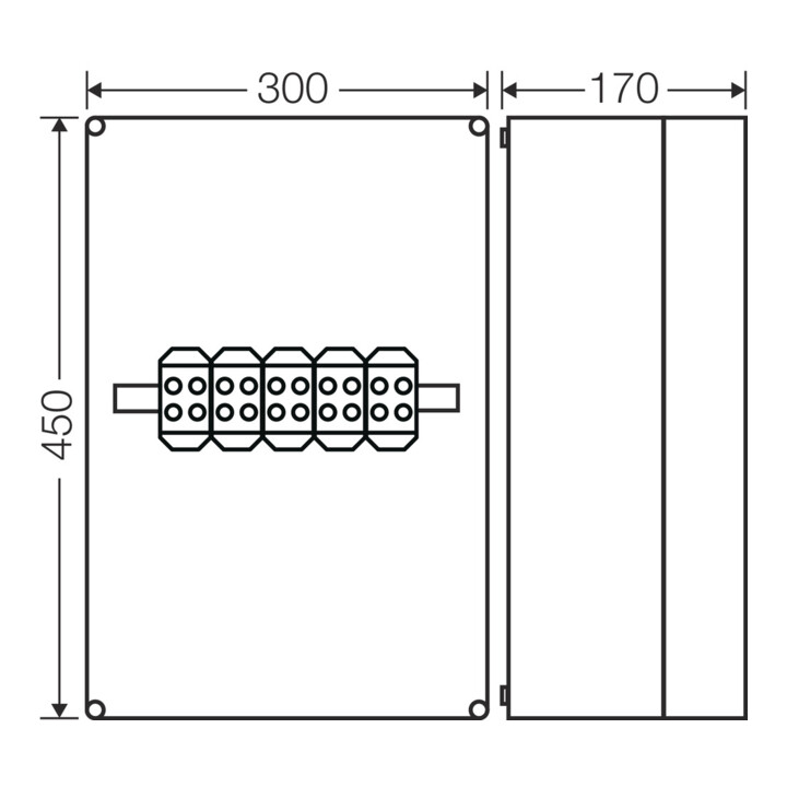HENSEL Boîte de dérivation K 9951 6-95qmm 3 phases 5 pôles