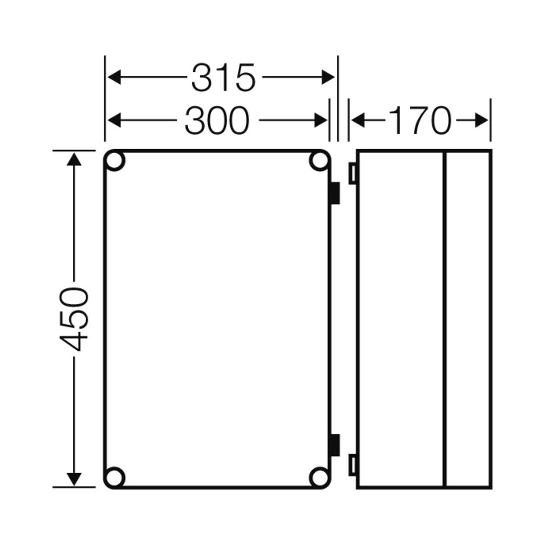 Hensel Boîtier à cellule unique Mi 275x425x146 mm Mi 9301