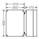 Hensel Boîtier à cellule unique Mi 275x425x146 mm Mi 9301