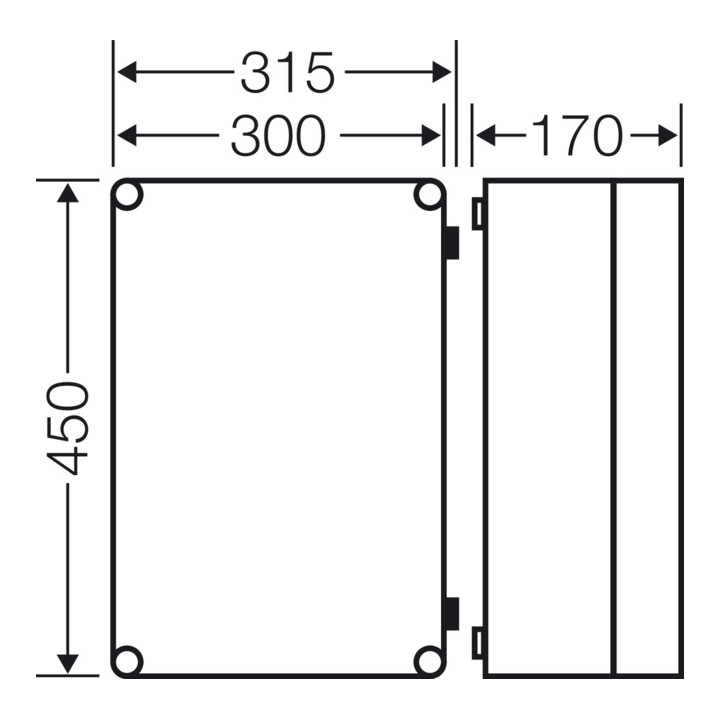 Hensel Boîtier à cellule unique Mi 275x425x146 mm Mi 9301