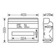 Hensel Boîtier automatique 18TE 18x18mm IP54 KV 1518