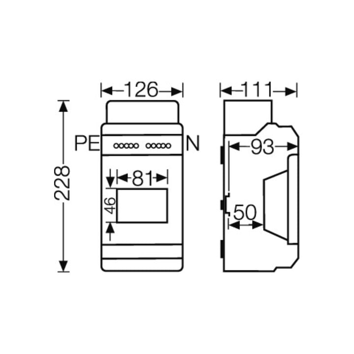 Hensel Boîtier automatique 4,5TE 4,5x18mm IP65 KV 9104