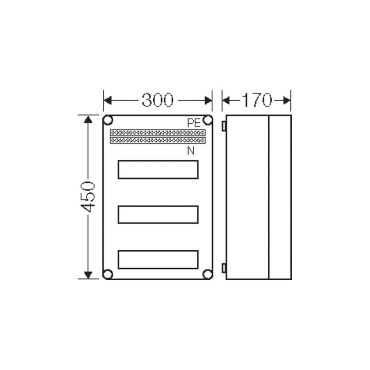 Hensel Boîtier automatique 450 x 300 x 170 Mi 1336