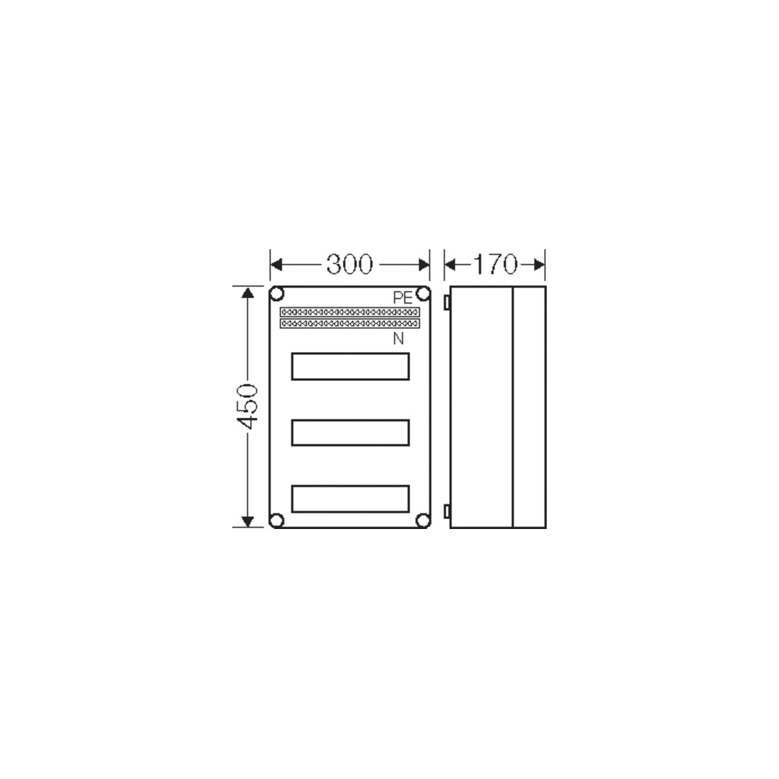 Hensel Boîtier automatique 450 x 300 x 170 Mi 1336