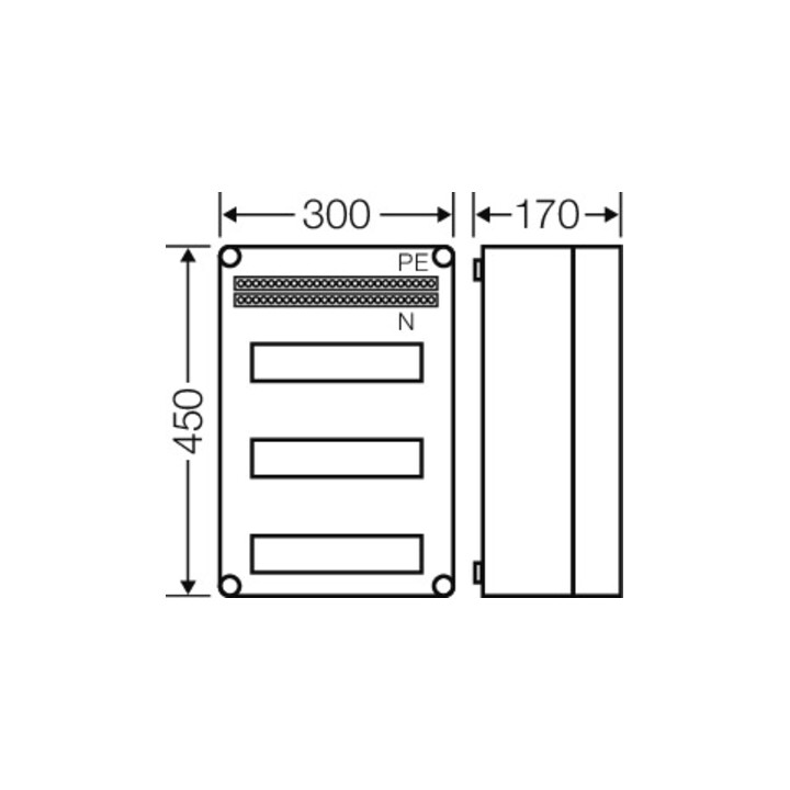 Hensel Boîtier automatique 450 x 300 x 170 Mi 1336