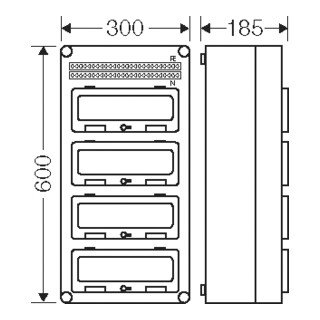 Hensel Boîtier automatique 48TE avec 4 couvercles rabattables Mi 1444