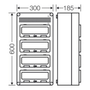 Hensel Boîtier automatique 48TE avec 4 couvercles rabattables Mi 1444-5