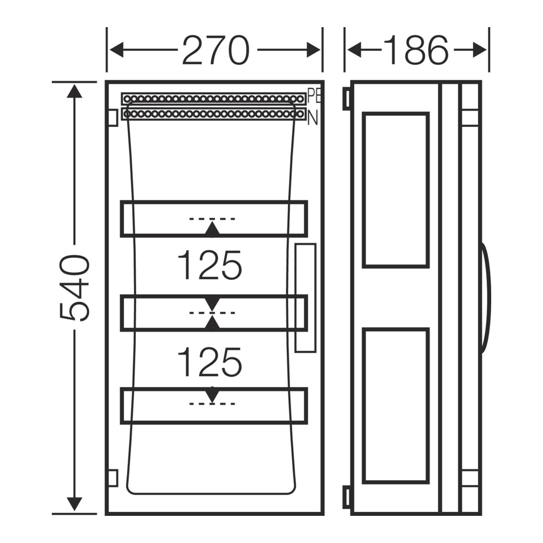 Hensel Boîtier automatique ENYSTAR 36 unités de division FP 1319