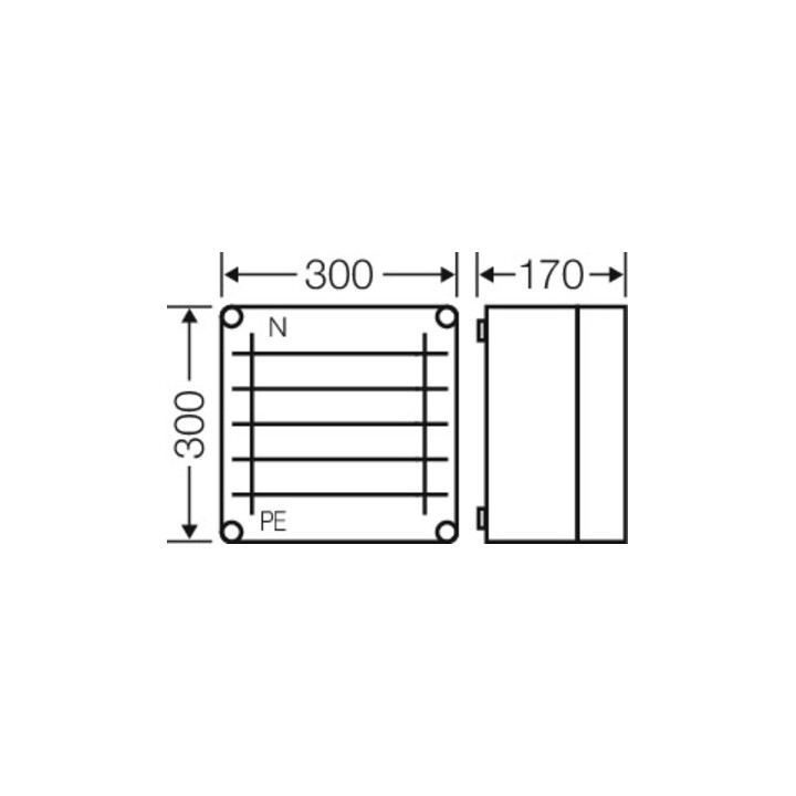 Hensel Boîtier collecteur Mi 300x300mm Mi SP 2240