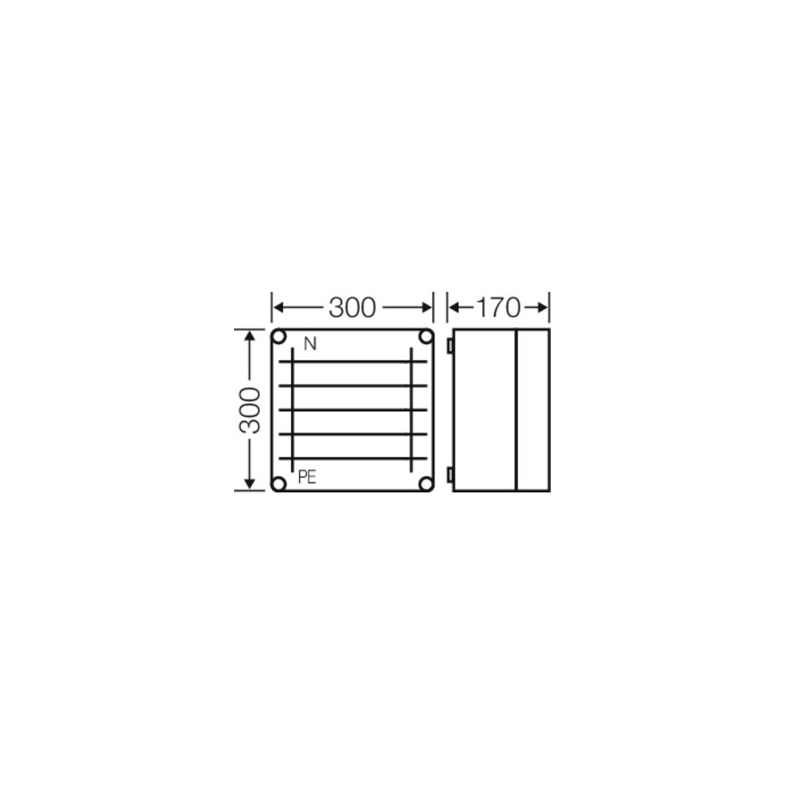 Hensel Boîtier collecteur Mi 300x300mm Mi SP 2240