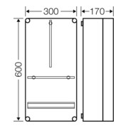 Hensel Boîtier compteur 300x600x170mm T=146 Mi 2400-1