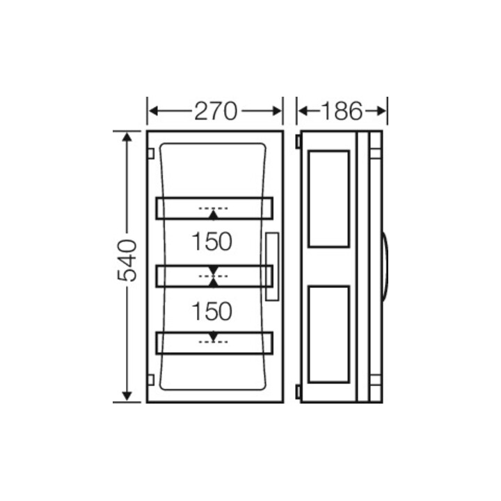 Hensel Boîtier d’automate ENYSTAR 36 unités de division FP 1349