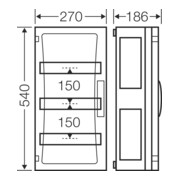Hensel Boîtier d’automate ENYSTAR 36 unités de division FP 1349-5