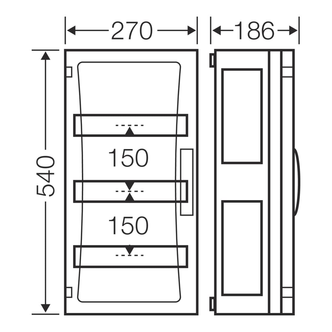 Hensel Boîtier d’automate ENYSTAR 36 unités de division FP 1349