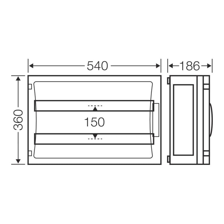 Hensel Boîtier d'automate ENYSTAR 54 unités de division FP 1439