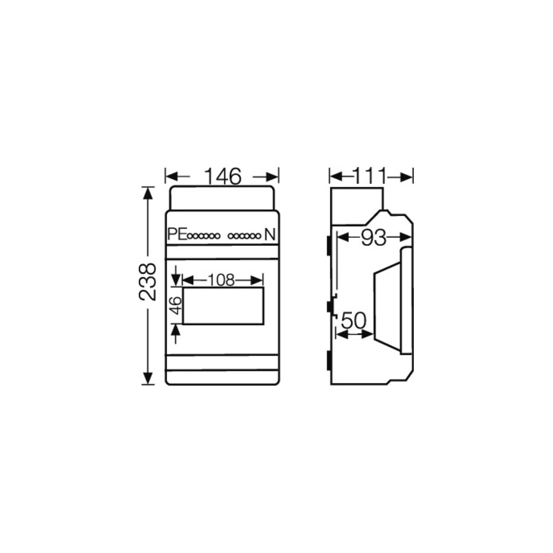 Hensel Boîtier d'automate KV 6 pièces (6x18 mm) IP65 KV PC 9106