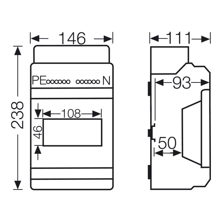 Hensel Boîtier d'automate KV 6 pièces (6x18 mm) IP65 KV PC 9106