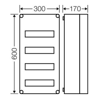 Hensel Boîtier d'automate Mi 1441 48 unités de division