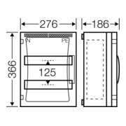 Hensel Boîtier d’automates ENYSTAR 24 modules FP 1218-4